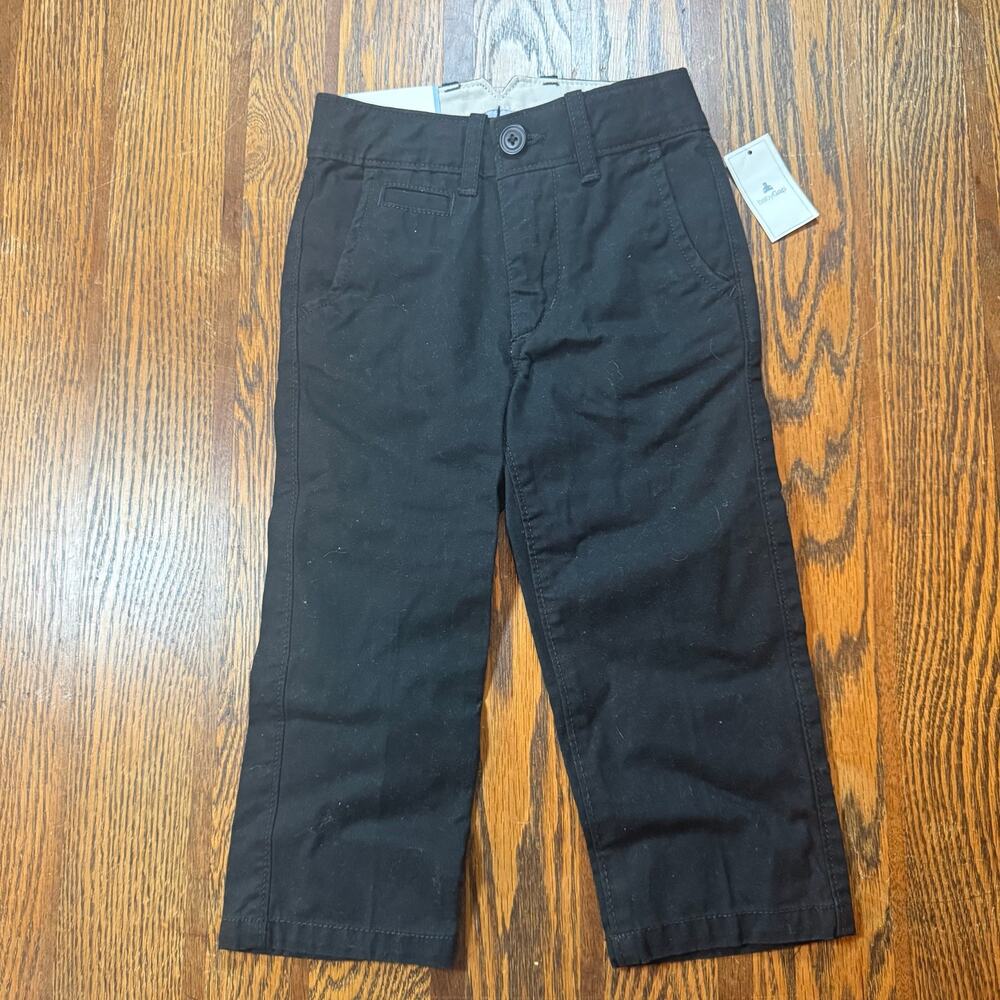 BabyGap Black Chino Pants Boys Uniform School Pants NWT Size 2T 100% Cotton